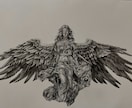 モノクロで天使などの鉛筆画を描きます お部屋に飾れる様な絵を描きます イメージ1