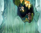 物語が伝わる幻想的な世界の一枚絵を描きます 【商用利用OK】背景付き！創作・ゲーム・歌ってみたの一枚絵に イメージ4