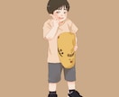 柔らかい雰囲気でお子様の似顔絵アイコン描きます アイコンや記念にぴったり◎優しいタッチで可愛く描きます イメージ2