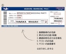 チケット風☆エスコートカードを作成致します オリジナルの結婚式に。航空券/コンサート風から選べます！ イメージ6