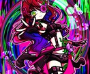 ポップ＆ダーク目を引くビビットなイラストを描きます 特徴的なデフォルメの絵柄でポップダークなイラストが得意です！ イメージ5