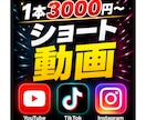 ショート動画編集します 各種SNSのショート動画編集承ります イメージ1
