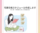 あなただけの宅建学習スケジュールを丁寧に作成します やる気はあるのに動けない、そんなあなたの背中をそっと押します イメージ1