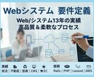 Web/システム経験13年　要件定義を代行します 高品質かつ柔軟。就活/不動産/医療/CMS/ECの豊富実績 イメージ1