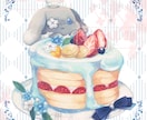 あなたのモチーフでグッズ向け食べ物イラスト描きます Vtuber様モチーフのグッズにオススメ【リテイク無制限】 イメージ1