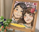 ウェルカムボードやプレゼント用の似顔絵を描きます 結婚式や記念日などの贈り物に。心が暖まる特別な一枚を。 イメージ5