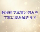 数秘術であなたの本質と強みを丁寧に読み解きます 生まれ持った魅力や課題をわかりやすく整理します イメージ1