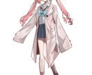等身＋SDセットの女の子の立ち絵販売してます ツインテール、巻き髪、女子高生、ピンク髪 イメージ6