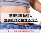 運動なし！食事だけで痩せる方法を教えます 2週間で正しい食事方法を学び、脱ぽっちゃりしませんか？ イメージ1