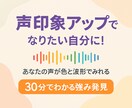 あなたの声印象をアップします 簡易診断で“自信がある人”に見える声のコツ教えます♪ イメージ1