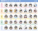 ゆるい【絵文字】アニメーション（2種類）描きます 「80種類以上から選べる！」Twitch配信の絵文字に！ イメージ4