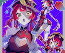 鮮やかで魅力的☆素敵なイラストお描きいたします ヘッダー・サムネイル・歌ってみた・配信・グッズ・VTuber イメージ7