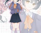 商用利用OK桜と春服量産イラスト描きます 早期購入でバストアップトリミング加工イラストが付いてきます! イメージ7