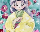 水彩イラスト描きます 透明水彩でMV等の一枚絵を描きます！和服、少女、動物… イメージ5