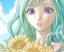 華やかで透明感ある人物イラスト描きます ⁠【限定3名様特別価格】歌ってみた・ヘッダー・アイコンに⭐︎ イメージ1