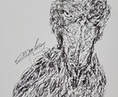 ペットをお飼いの方、似顔絵を描きます ボールペンだけで、一筆書きの、動物を描いています。 イメージ2