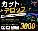 ショート動画のカット＆フルテロップ入れを承ります 【格安】カット＆テロップを3000円で承ります！ イメージ1