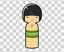 こけし風の似顔絵イラスト描きます SNSやブログのアイコン、挿絵にピッタリなシンプルイラスト イメージ6