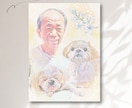 ふんわりとした水彩画風のリアル似顔絵を作成します 誕生日、ご結婚などお祝いやプレゼントに！キャンバスプリントも イメージ8