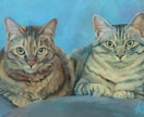お写真を元に、色彩豊かな人物画・ペット画を描きます お好きな色味でお描きします。青を基調としたものが得意です♪ イメージ2