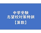 中学受験の志望校対策をします (リピーター様限定)合格に近づくためのお手伝い【1ヶ月分】 イメージ1