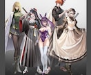 表情差分5種まで無料！立ち絵制作いたします TRPG、ゲーム、動画等にいかがでしょうか？ イメージ3