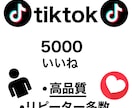 tiktokのいいねの数を5000増やします 期間限定価格❗️30日保証❗️サービス内容必読❗️ イメージ1