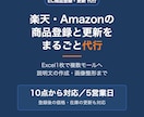 楽天・Amazonの商品登録と更新を代行します Excel1枚で複数モールへ。価格・在庫更新も対応 イメージ1