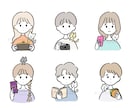 ゆるい＋シンプル♡ アイコンイラスト制作します あなた好みの ゆるかわシンプルなイラストに ᵔㅅᵔ ♡ イメージ6