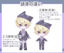 可愛いSDキャラ(ミニ・ちびキャラ)お描きします 頭身・ポーズ・差分自由！ゆるくて可愛いデフォルメ絵描きます イメージ2