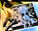 モノトーン✖フルカラー オリジナルイラスト承ります 唯一無二の生原稿にして納品します！データ化も承ります！ イメージ7