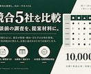 商談前に使える競合5社の比較表を作成します 出典・確認日つき。比較表と提案論点3つを納品 イメージ1