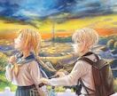 華やかで目を引く一枚絵✨ご要望に応じて描きます あったか&爽やかなテイストが得意♪細かくオーダーできます！ イメージ4