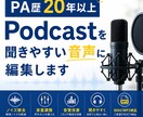 録音しただけのPodcastを聞きやすく整えます 雑音除去・音量調整・音質補正まで音のプロが対応します イメージ1