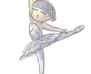 バレリーナのイラストを描きます プレゼント・SNSアイコンに最適です♪ イメージ8