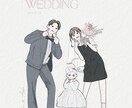 韓国風シンプルな大人可愛いウェルカムボード作成ます 即対応◎2つの絵柄から選べる線画×淡色イラスト イメージ4