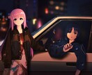美しい雰囲気を差し上げます 背景だけじゃなくて、キャラと背景を組み合わせて描くことです。 イメージ3