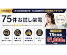 初回限定！テレアポ75件　お試し架電します 初めての方限定！電話営業代行お試しプラン イメージ1