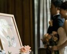ゆるふわ似顔絵のおしゃれなウェルカムボード作ります ナチュラルでシンプルな中に、お二人らしさも伝わる一枚に！ イメージ2