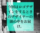 ロゴデザインをするときのデザイナーの頭の中を教ます デザイナーがどんなふうに考えているのかを文章にしました イメージ1