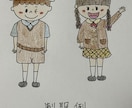 幼稚園･保育園で使えるイラスト描きます 園の制服、体操服、特別なポーズなんでも可能！ イメージ2