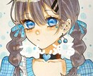 女の子のアナログイラストを作成致します 女の子をイラストマーカーで可愛いイラストを描きます！ イメージ4