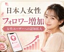 Instagram日本人女性フォロワー増やします ☆最高品質＆格安＆減少無☆インスタ女性フォロワー＋100人～ イメージ1