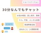 30分（無料延長可）。トークルームにてお話伺います 愚痴、雑談、話し相手（心の相談は１時間の方をお勧めします） イメージ1