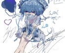 病み(闇)風の絵柄でアイコンなど描きます SNSの裏垢や病み垢などにおすすめです！ イメージ5