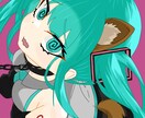 かわいいアイコン描きます アニメ調のかわいい女の子のキャラクター描きます イメージ1