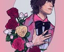 おしゃれで上品な似顔絵を描きます 花・動物等を組み合わせ、華やか・上品な印象に仕上げます。 イメージ2
