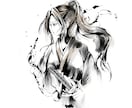 墨絵 - 躍動感ある水墨画の和風イラスト描きます かっこいいモノクロの人物水墨画はお任せください。 イメージ5