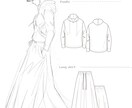 デッサン風のファッションイラスト描きます 様々な雰囲気でイラスト仕上げます イメージ1