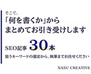 現役のプロライターがSEO記事30本を書きます キーワード選定込み。応募や問い合わせにつなぐ記事を届けます イメージ3